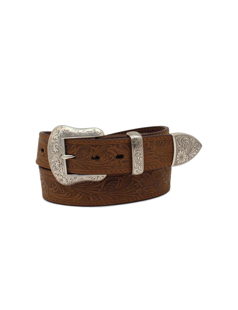 Cinturones Ariat Leaf Emboss Hombre Marrones | WDTZ84251