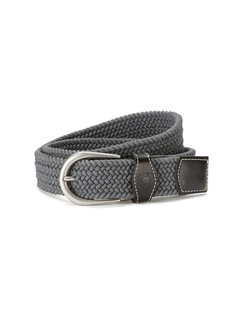 Cinturones Ariat One Rail Woven Hombre Gris | ALIW08193