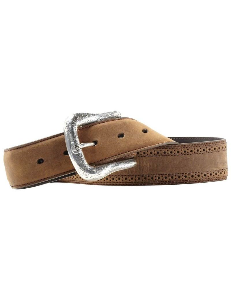 Cinturones Ariat Small hole trim Hombre Marrones | APGE73418