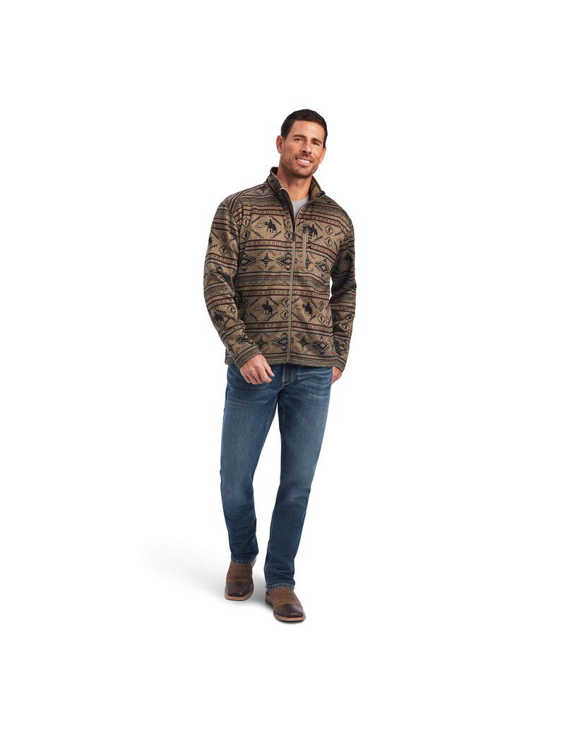 Cárdigan Ariat Caldwell Full Zip Hombre Multicolor | IMFZ15702