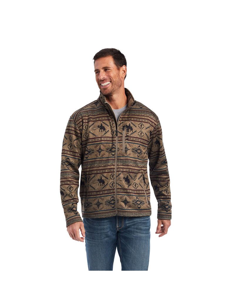 Cárdigan Ariat Caldwell Full Zip Hombre Multicolor | IMFZ15702