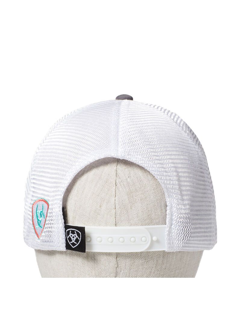 Gorras Ariat Aztec Logo Snapback Mujer Gris | JVOS28095