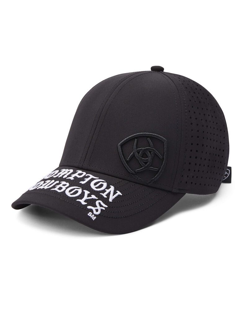 Gorras Ariat Compton Cowboys Trifactor Hombre Negras | HVIC31867