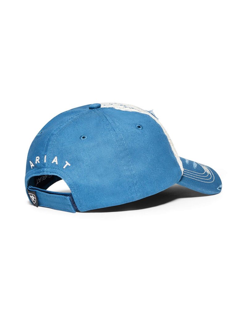 Gorras Ariat Encaje Logo Velcro Back Mujer Azules | VSHG64172