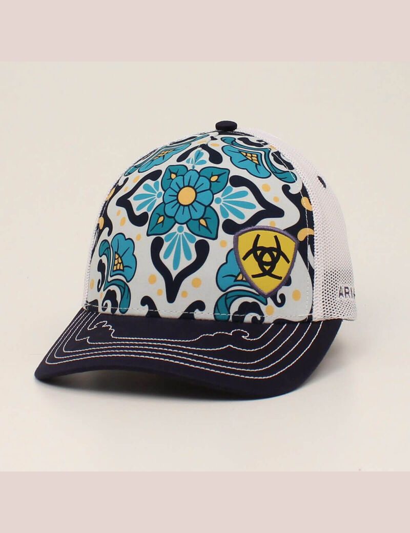 Gorras Ariat Floral print Mujer Azul Marino | GBQN84073