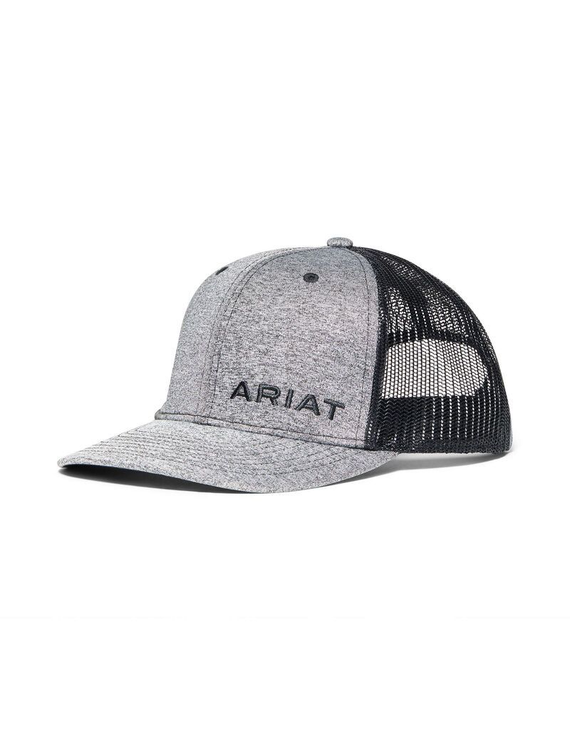 Gorras Ariat Offset Logo Hombre Negras | KUSJ51496