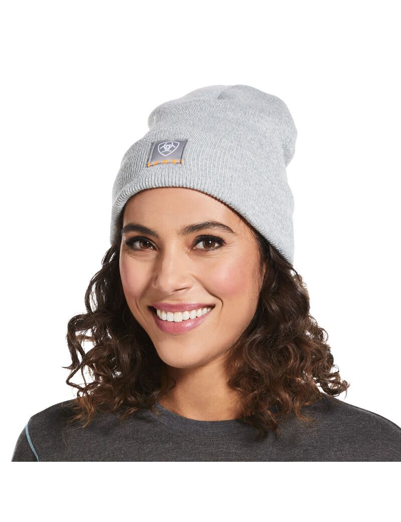 Gorras Ariat Rebar Watch Mujer Gris Claro Blancas | PIVG23908