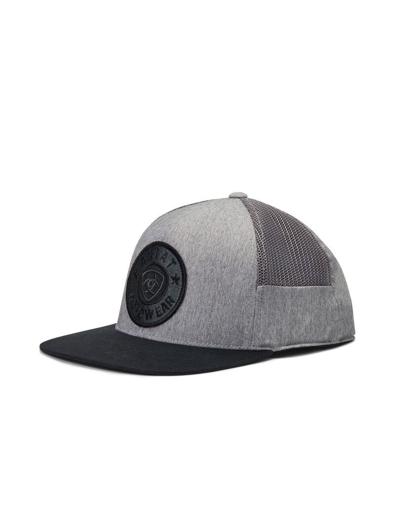 Gorras Ariat Round Logo Patch Hombre Gris | LWKV05486