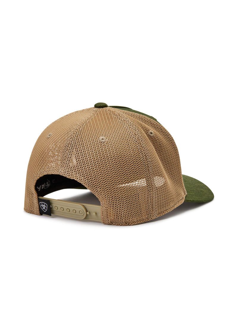 Gorras Ariat Round Logo Patch Hombre Verde | ECJI52084