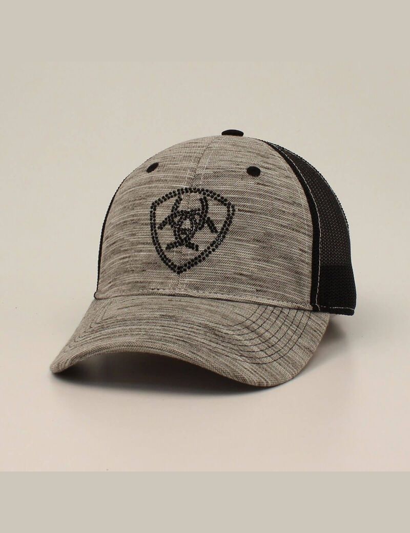 Gorras Ariat Shield embossed logo Mujer Gris | MUYS79531