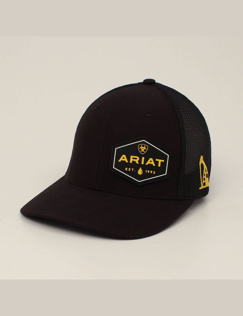 Gorras Ariat hex patch rig Hombre Negras | QXHN41693