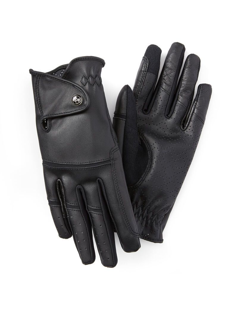 Guantes Ariat Elite Grip Mujer Negras | GHQZ27631