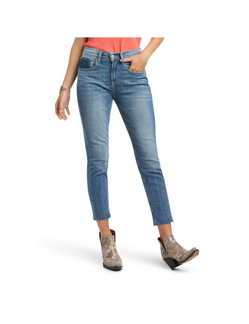 Jeans Ariat Boyfriend High Rise Jordana Directo Mujer Multicolor | SWZR75832