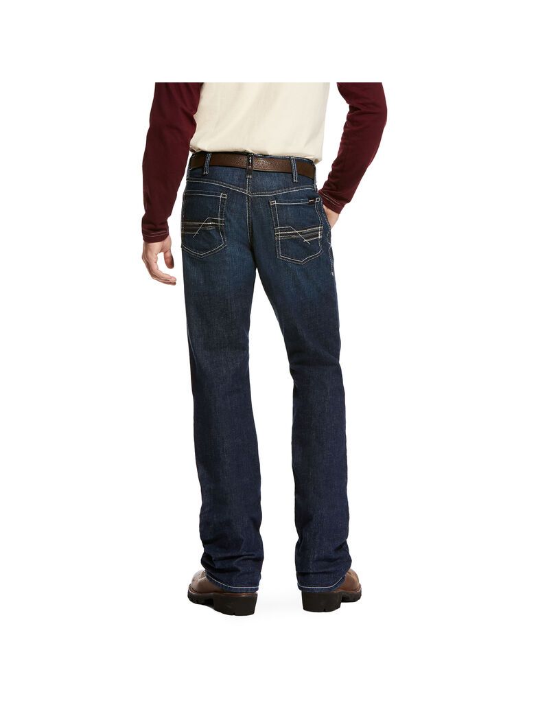 Jeans Ariat FR M4 Relaxed DuraStretch Lineup Stackable Directo Leg Hombre Plateadas | PAZT28163