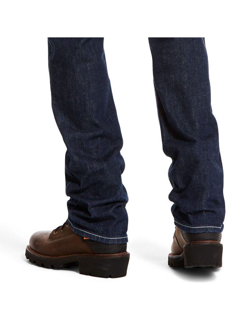 Jeans Ariat FR M4 Relaxed DuraStretch Lineup Stackable Directo Leg Hombre Plateadas | PAZT28163