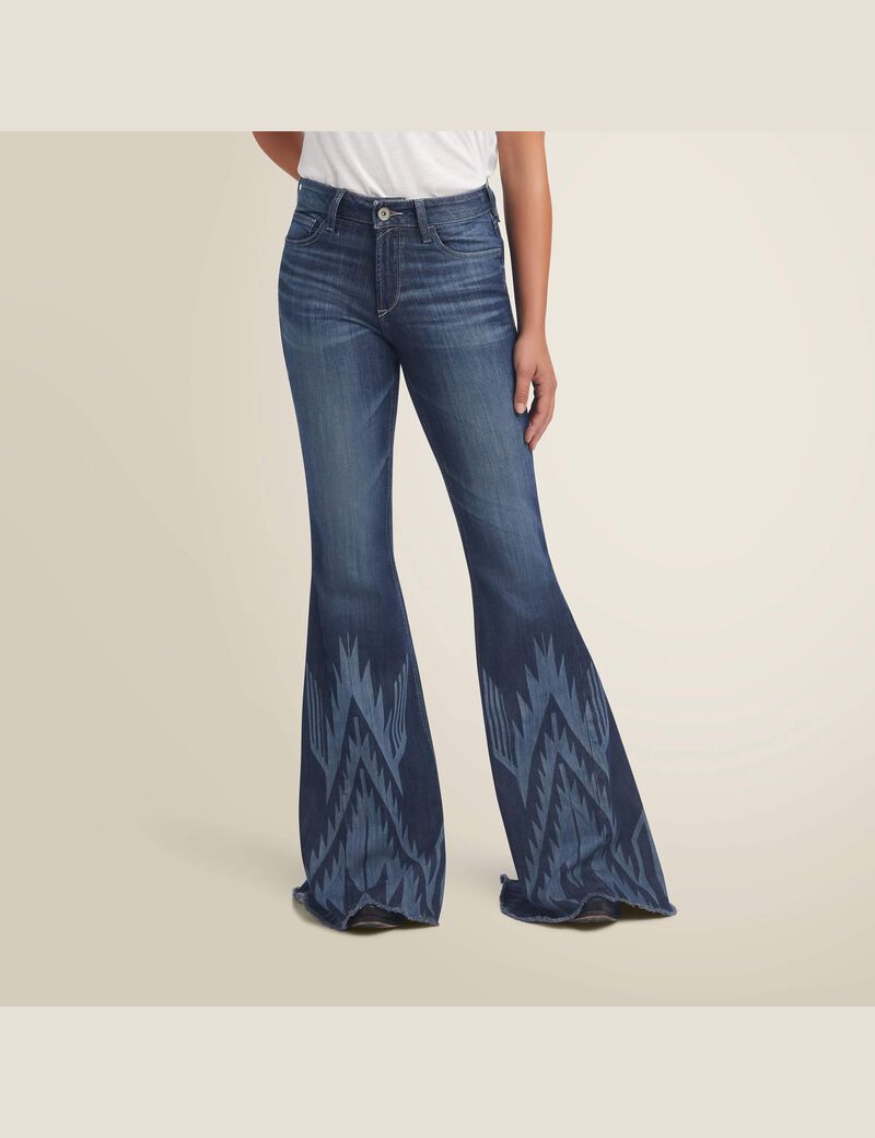 Jeans Ariat High Rise Chimayo Extreme Flare Mujer Multicolor | RMFZ38506