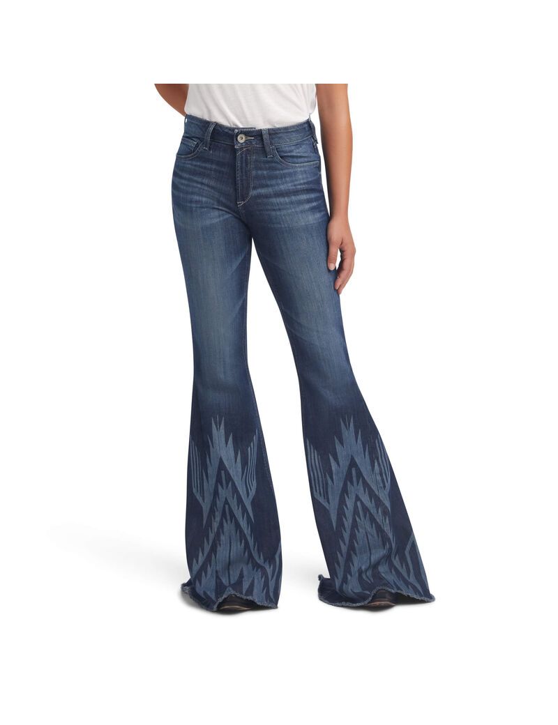 Jeans Ariat High Rise Chimayo Extreme Flare Mujer Multicolor | RMFZ38506