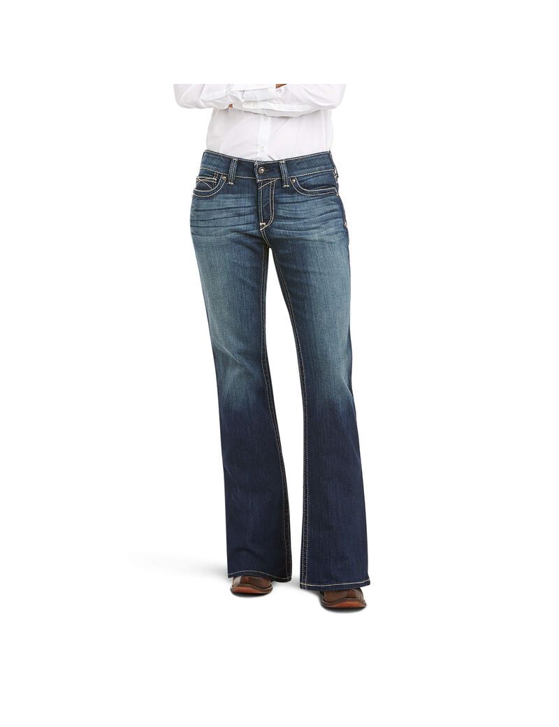 Jeans Ariat R.E.A.L. Mid Rise Stretch Original Boot Cut Mujer Multicolor | CVRE65823