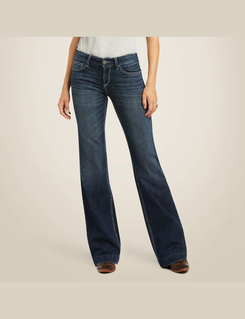 Jeans Ariat R.E.A.L. Perfect Rise Regina Flare Mujer Multicolor | EJRI03749