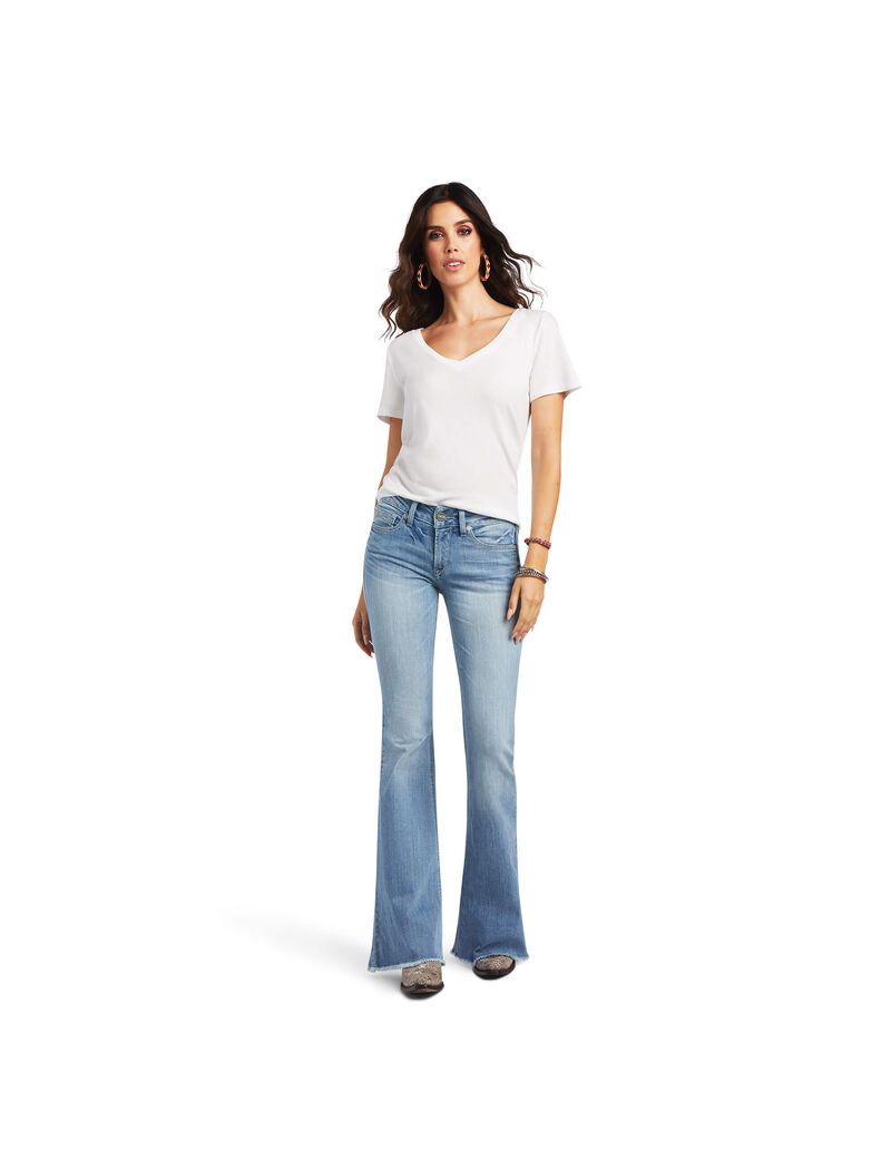 Jeans Ariat R.E.A.L. Perfect Rise Regina Flare Mujer Multicolor | EJRI03749