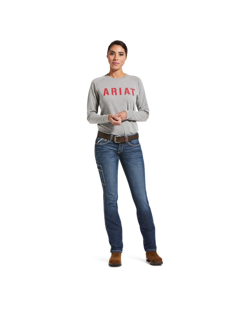 Jeans Ariat Rebar DuraStretch Riveter Directo Leg Mujer Multicolor | YSJE15723