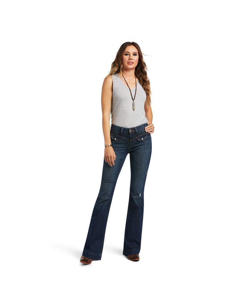 Jeans Ariat Slim Trouser Bessie Anchos Leg Mujer Multicolor | CSLM02567