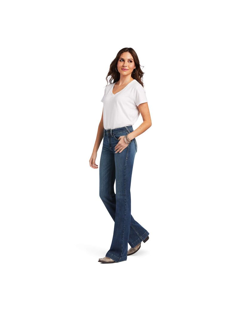 Jeans Ariat Slim Trouser Daphne Anchos Leg Mujer Multicolor | XVPU57314