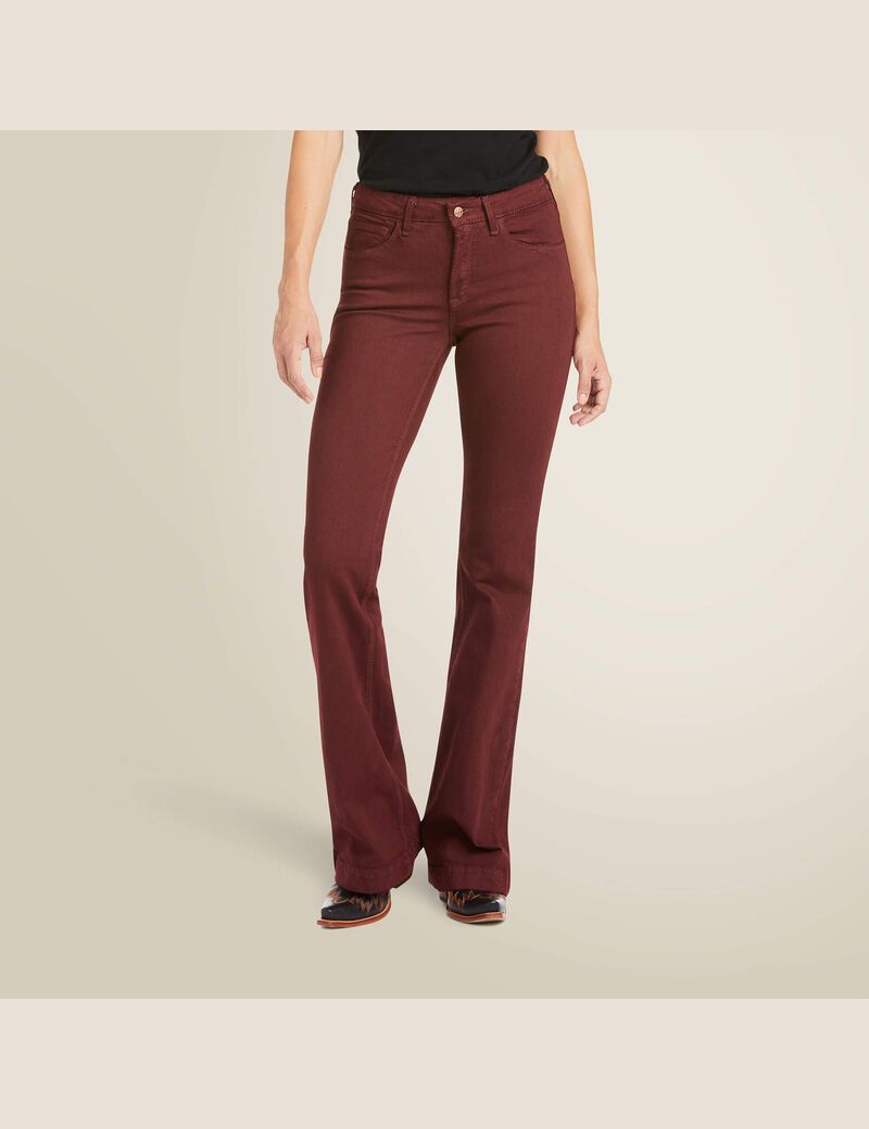 Jeans Ariat Slim Trouser Ella Anchos Leg Mujer Rosas | WEYA43206