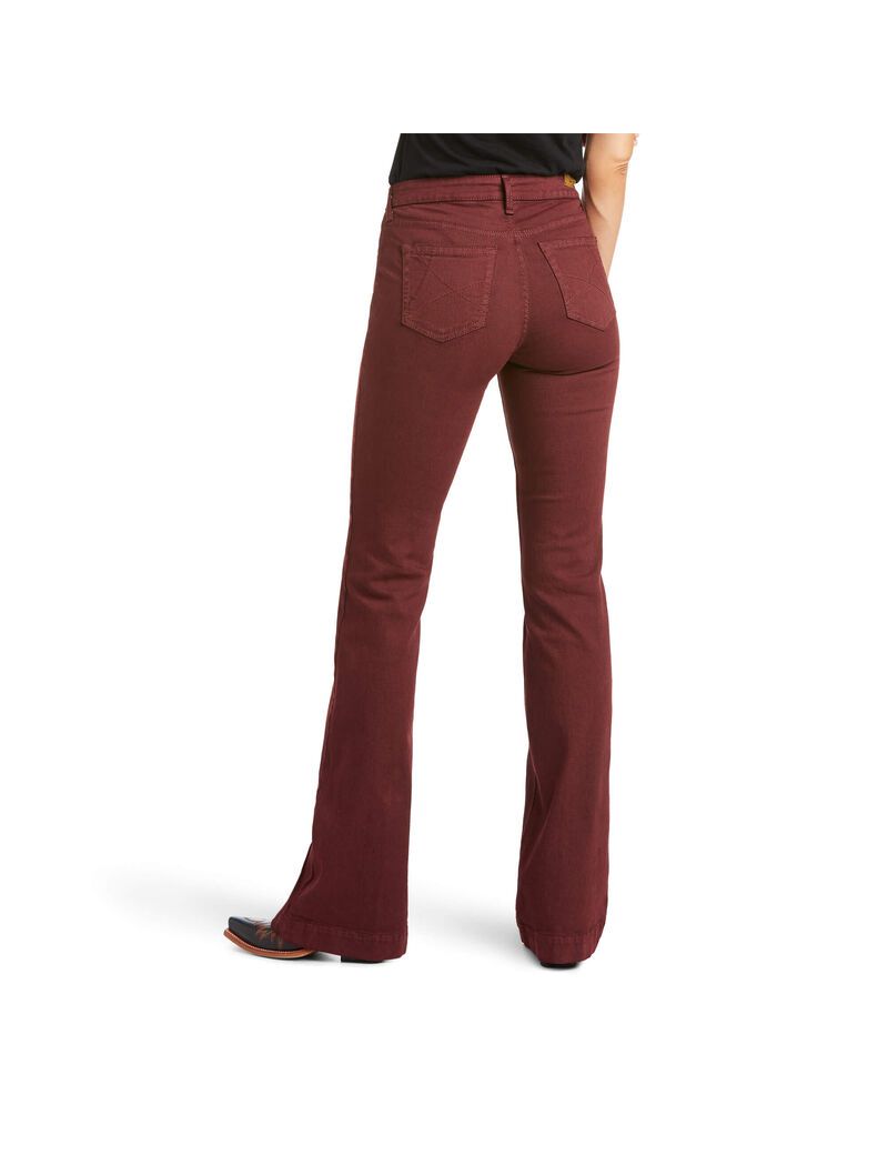 Jeans Ariat Slim Trouser Ella Anchos Leg Mujer Rosas | WEYA43206