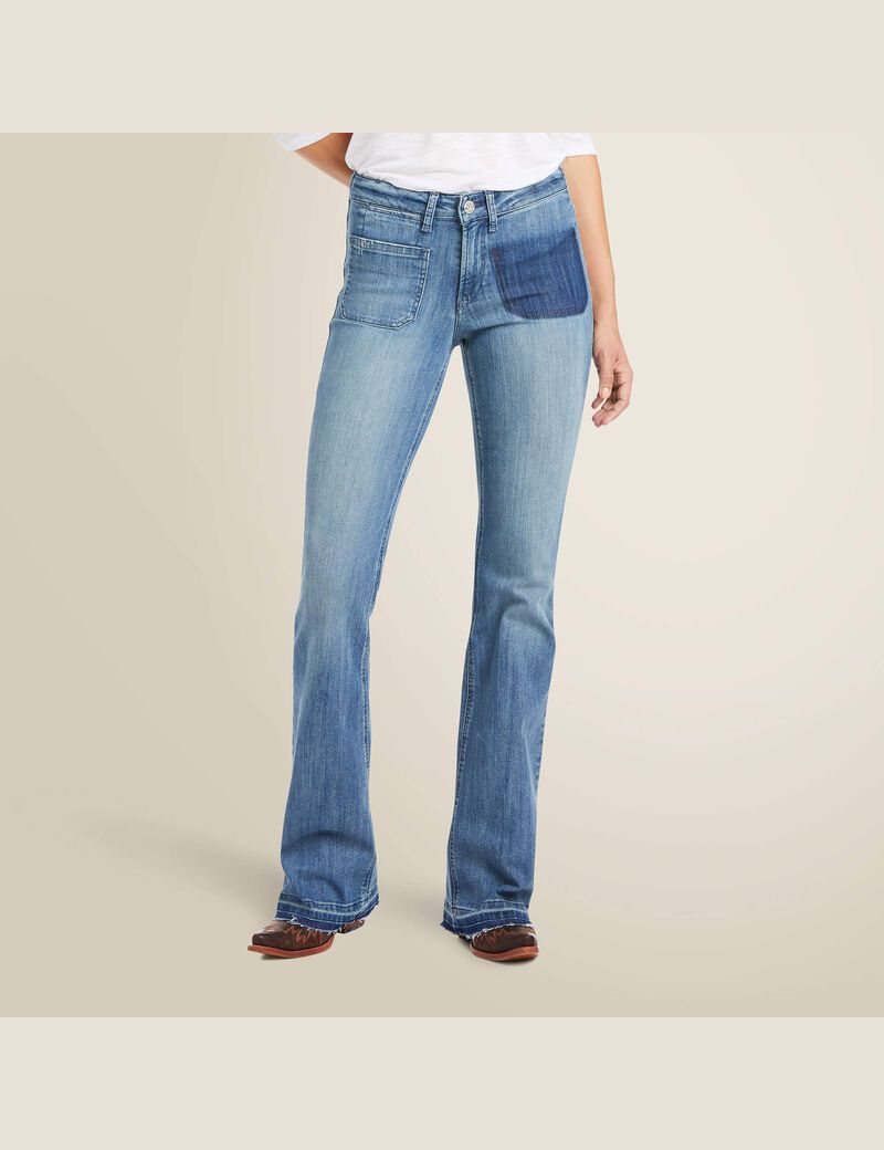 Jeans Ariat Slim Trouser Vivianne Anchos Leg Mujer Multicolor | DKBO73921