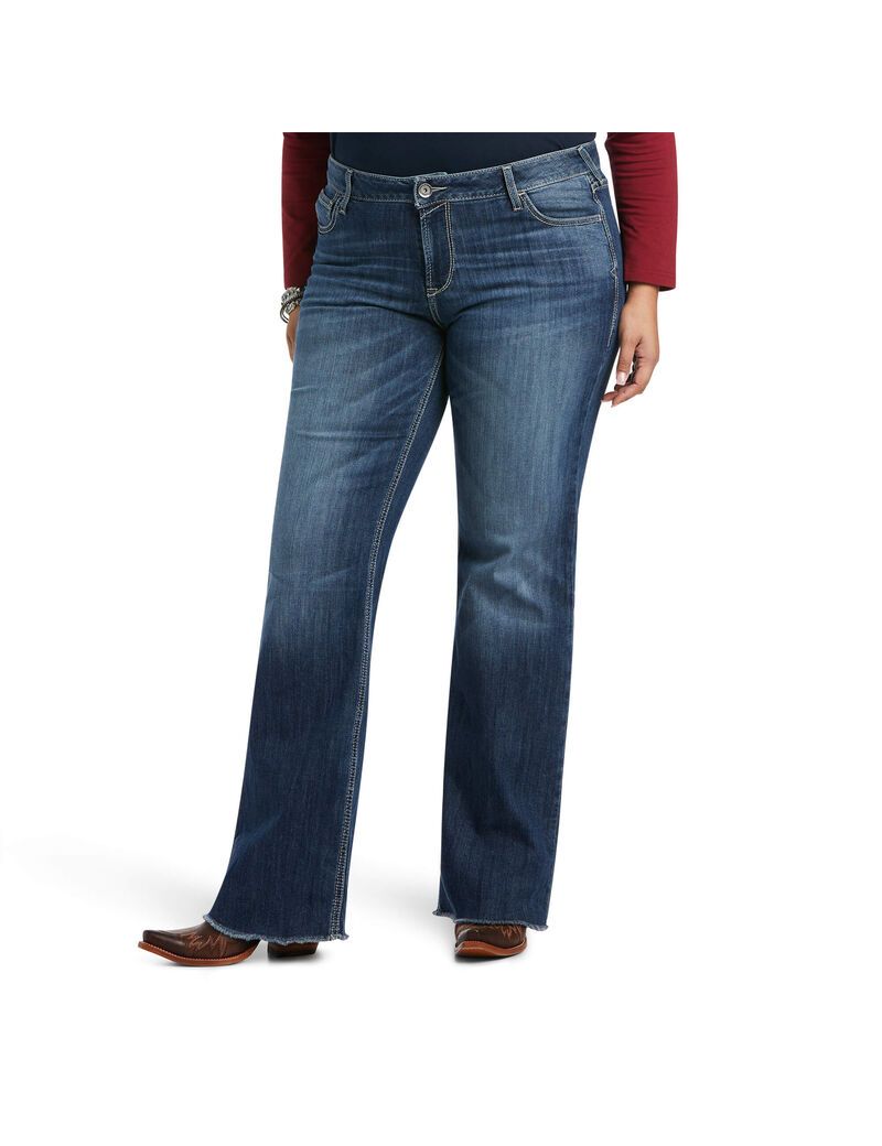 Jeans Ariat Trouser Mid Rise Anabelle Anchos Leg Mujer Multicolor | RSUD68451