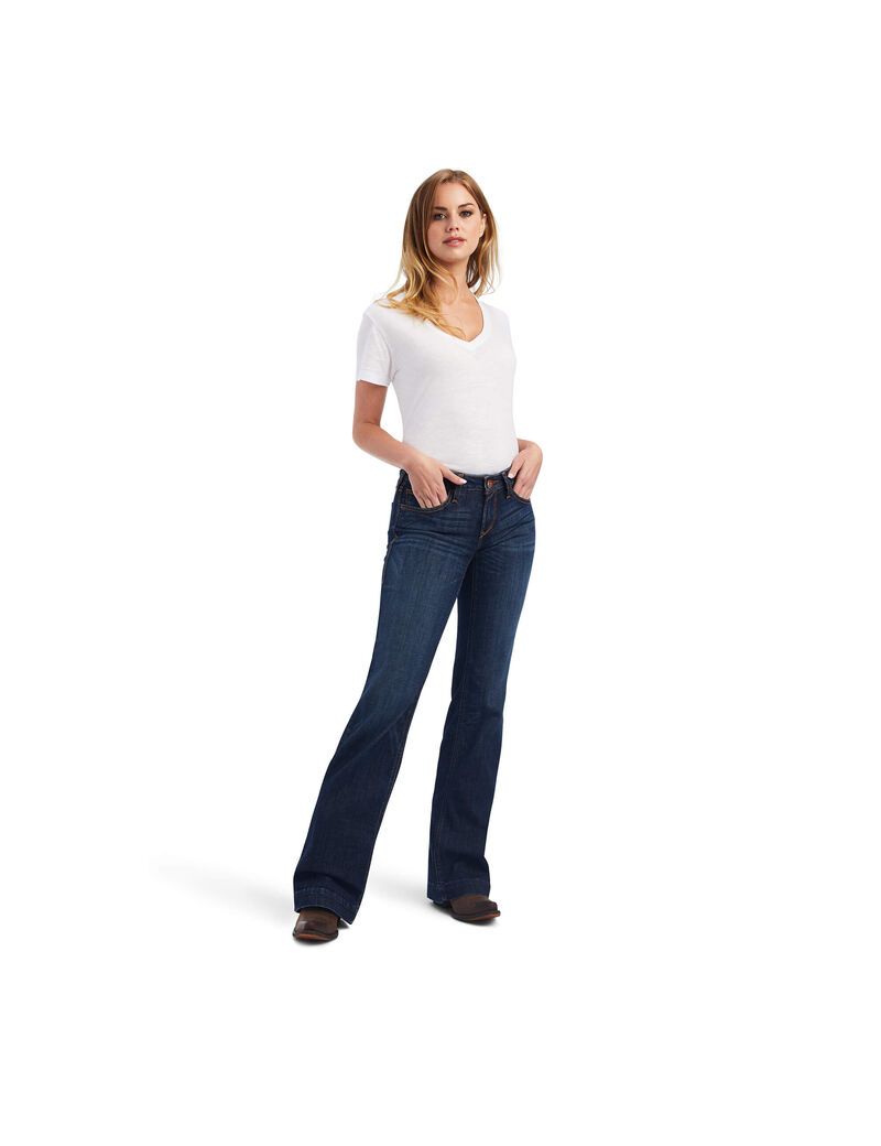 Jeans Ariat Trouser Mid Rise Lexie Anchos Leg Mujer Multicolor | VPDH75803