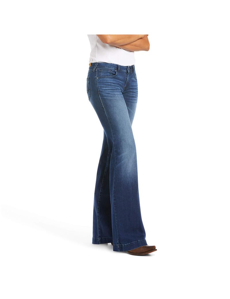 Jeans Ariat Trouser Mid Rise Stretch Kelsea Anchos Leg Mujer Multicolor | CPBV34560