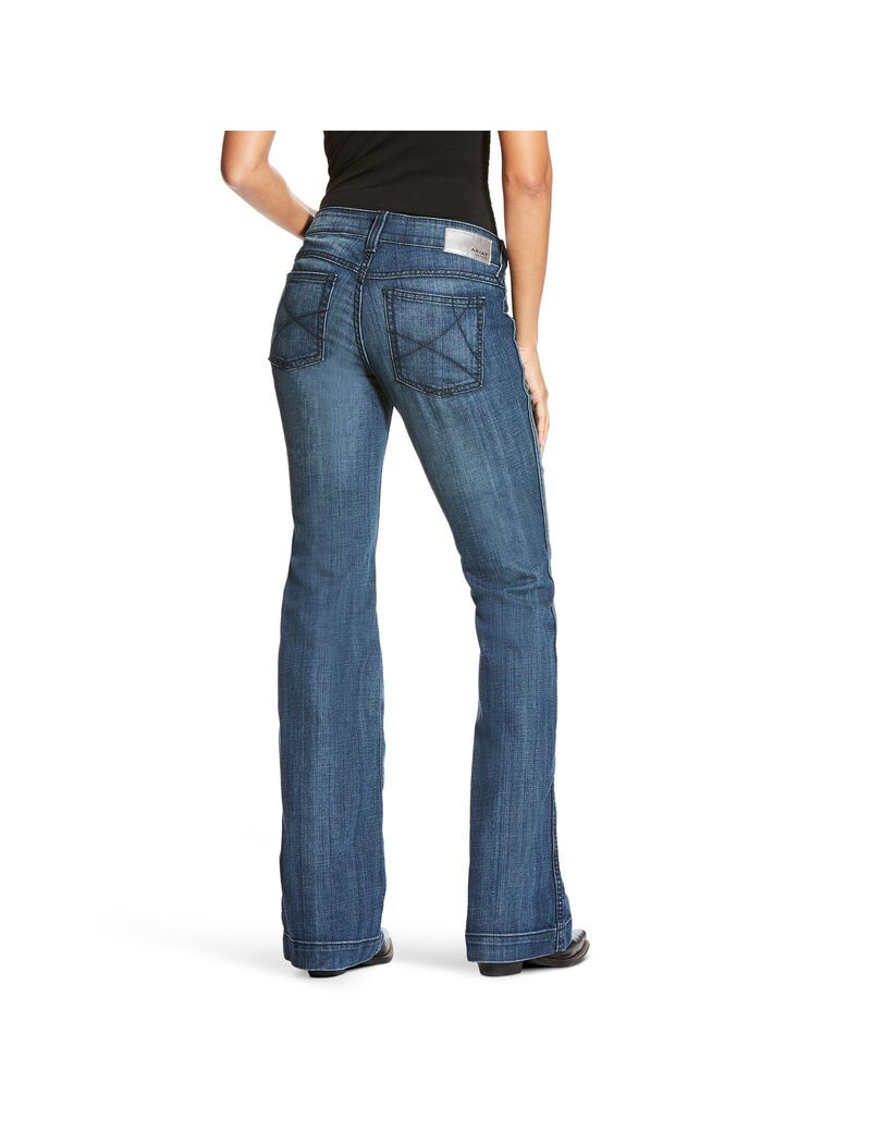 Jeans Ariat Trouser Mid Rise Stretch Outseam Ella Anchos Leg Mujer Multicolor | JDAG36497