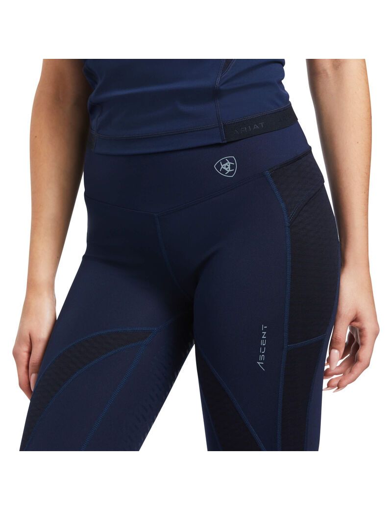 Mallas Ariat Ascent Half Grip Mujer Azul Marino | TVLF97820