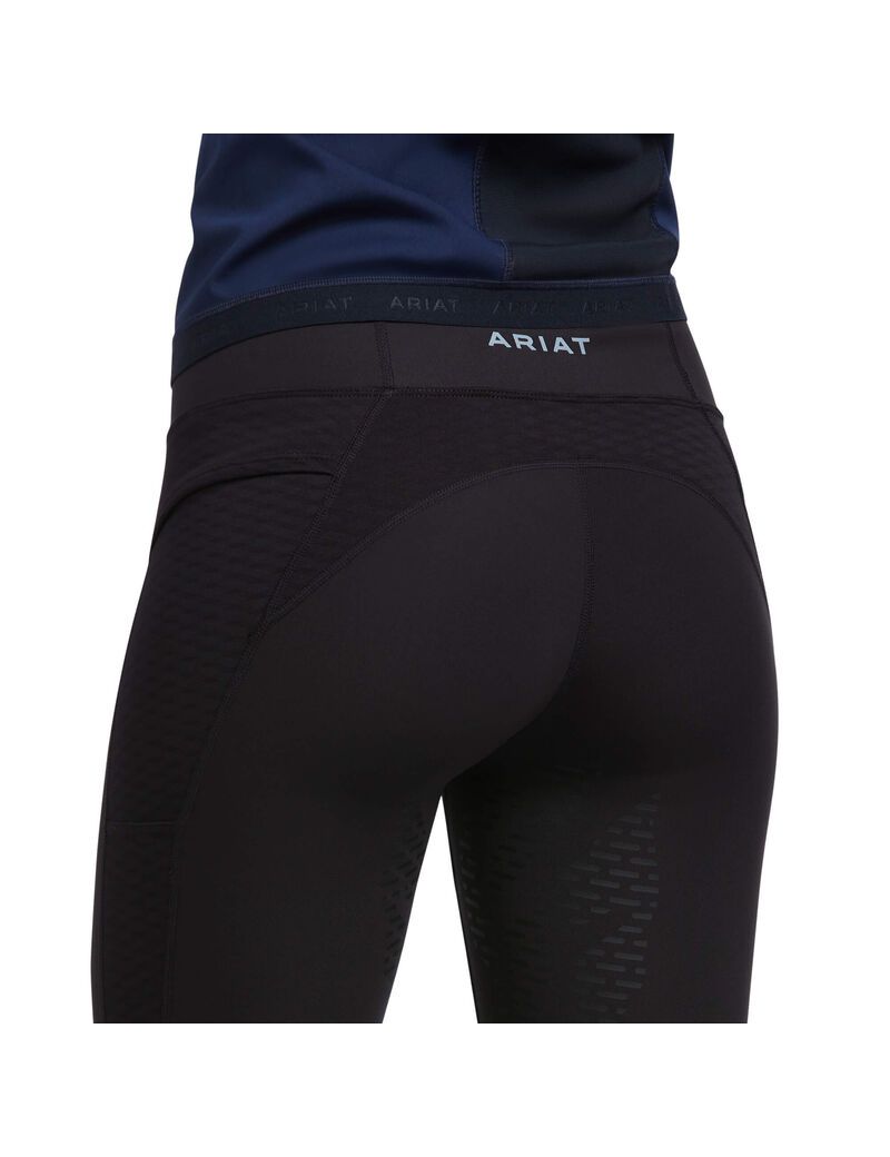 Mallas Ariat Ascent Half Grip Mujer Negras | AJKH64028