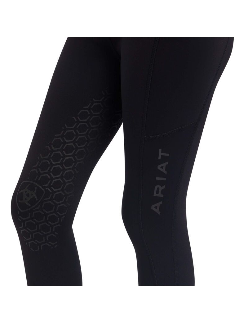 Mallas Ariat Venture Thermal Half Grip Niños Negras | NMYR71685