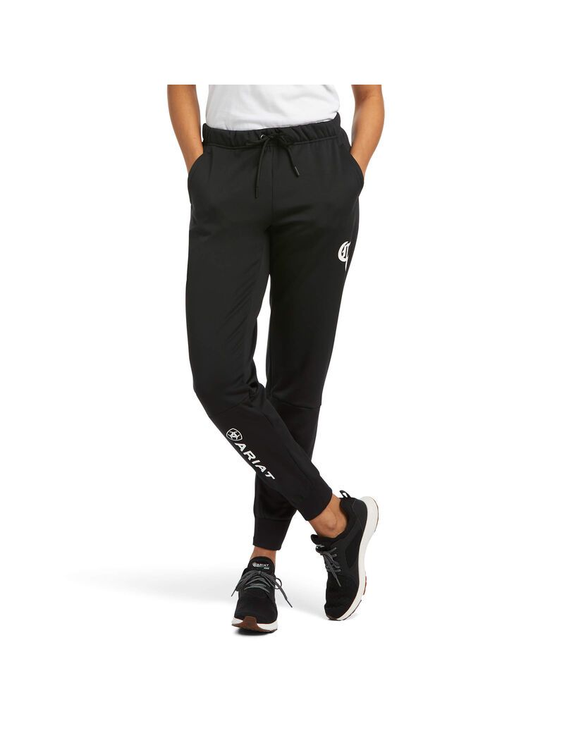 Pantalones Ariat Compton Cowboys Jogger Sweatpants Mujer Negras | TVJU02713