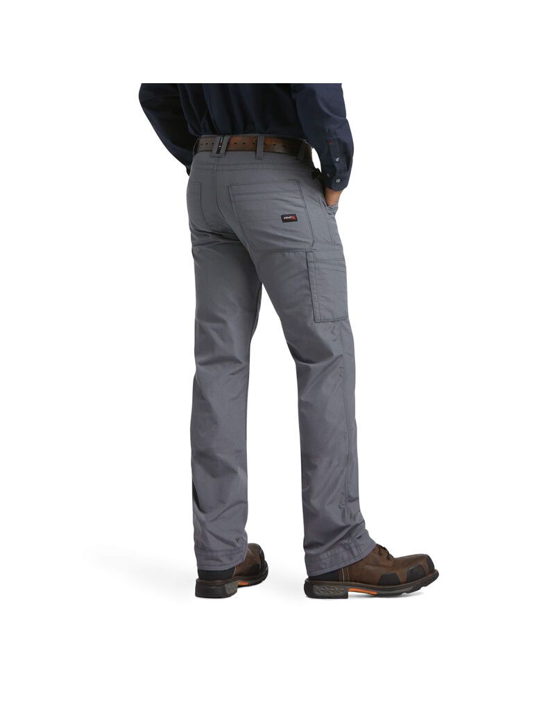 Pantalones Ariat FR M5 Directo DuraLight Ripstop Stackable Directo Leg Hombre Gris | HCDW20518