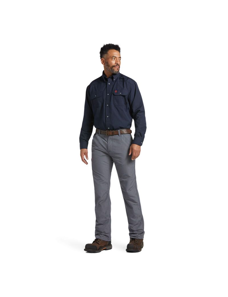 Pantalones Ariat FR M5 Directo DuraLight Ripstop Stackable Directo Leg Hombre Gris | HCDW20518