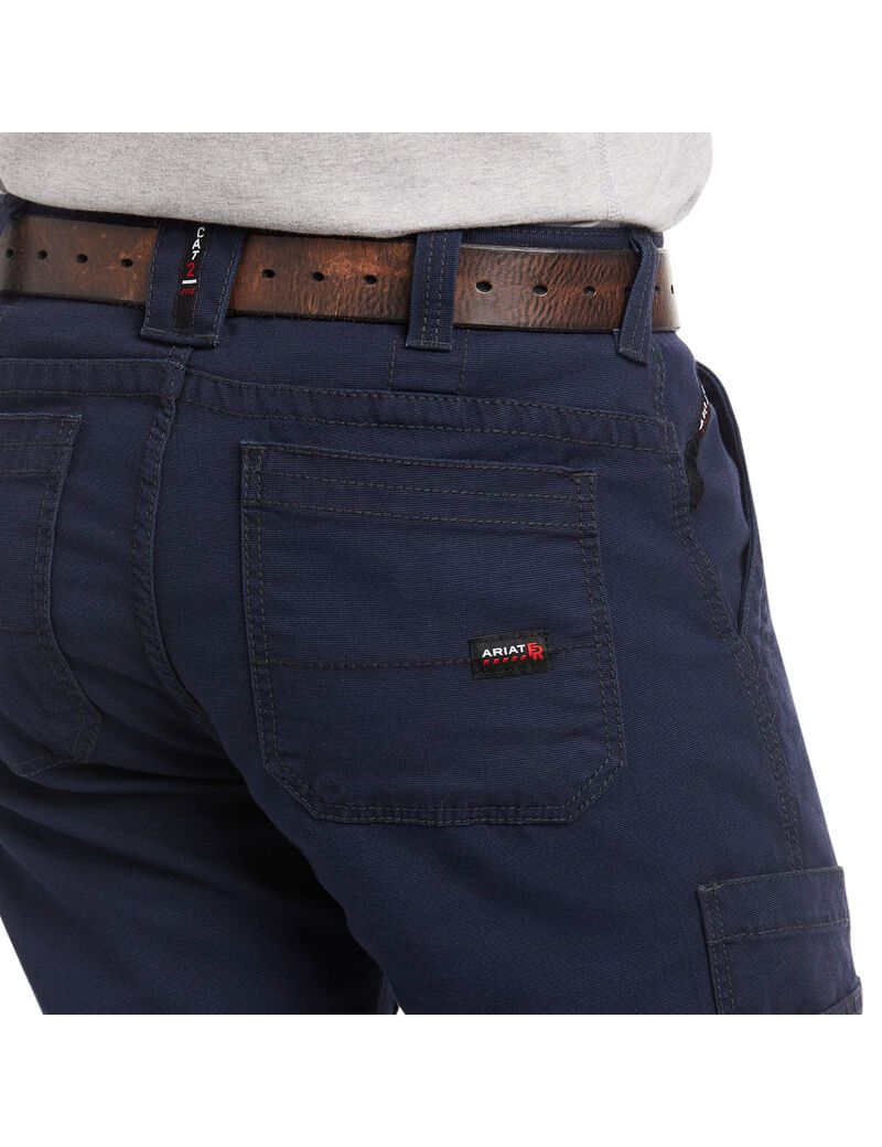 Pantalones Ariat FR M5 Directo Stretch DuraLight Lona Stackable Directo Leg Hombre Azul Marino | WTKG45179