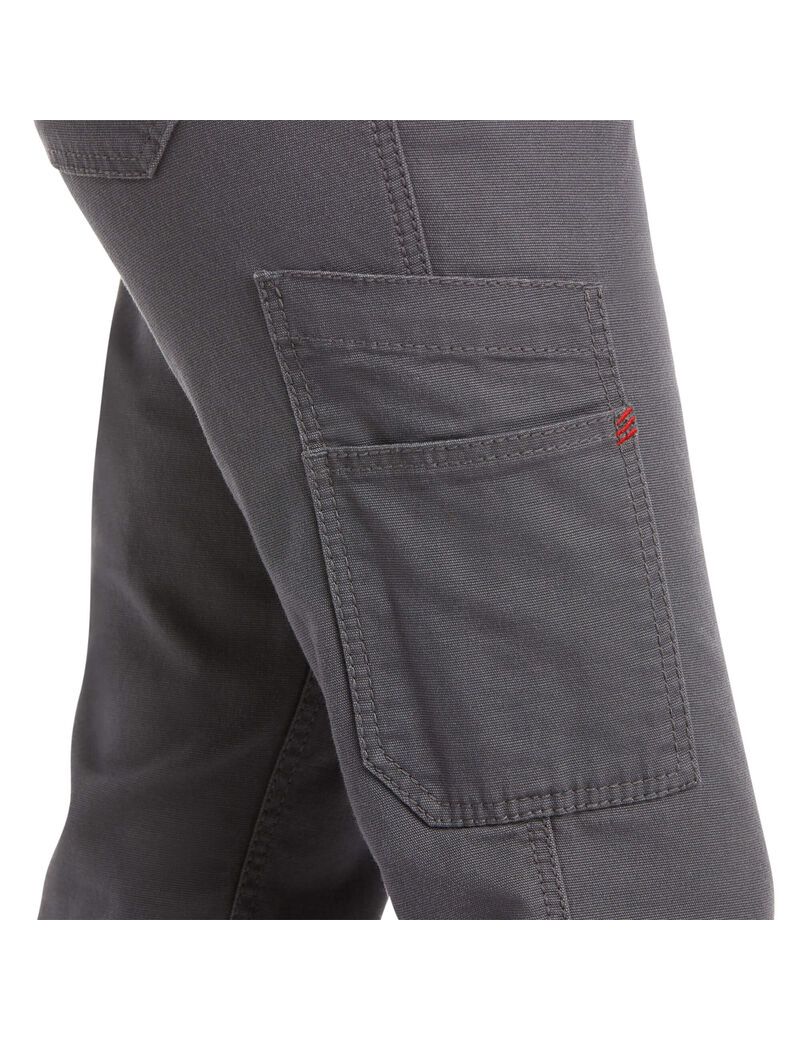 Pantalones Ariat FR Stretch DuraLight Lona Stackable Directo Leg Mujer Gris | WSLT76589