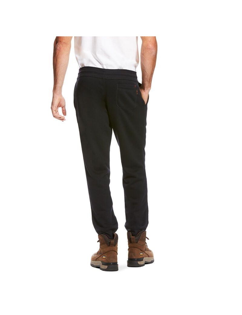 Pantalones Ariat FR Trabajo Sweatpants Hombre Negras | QZFK85790