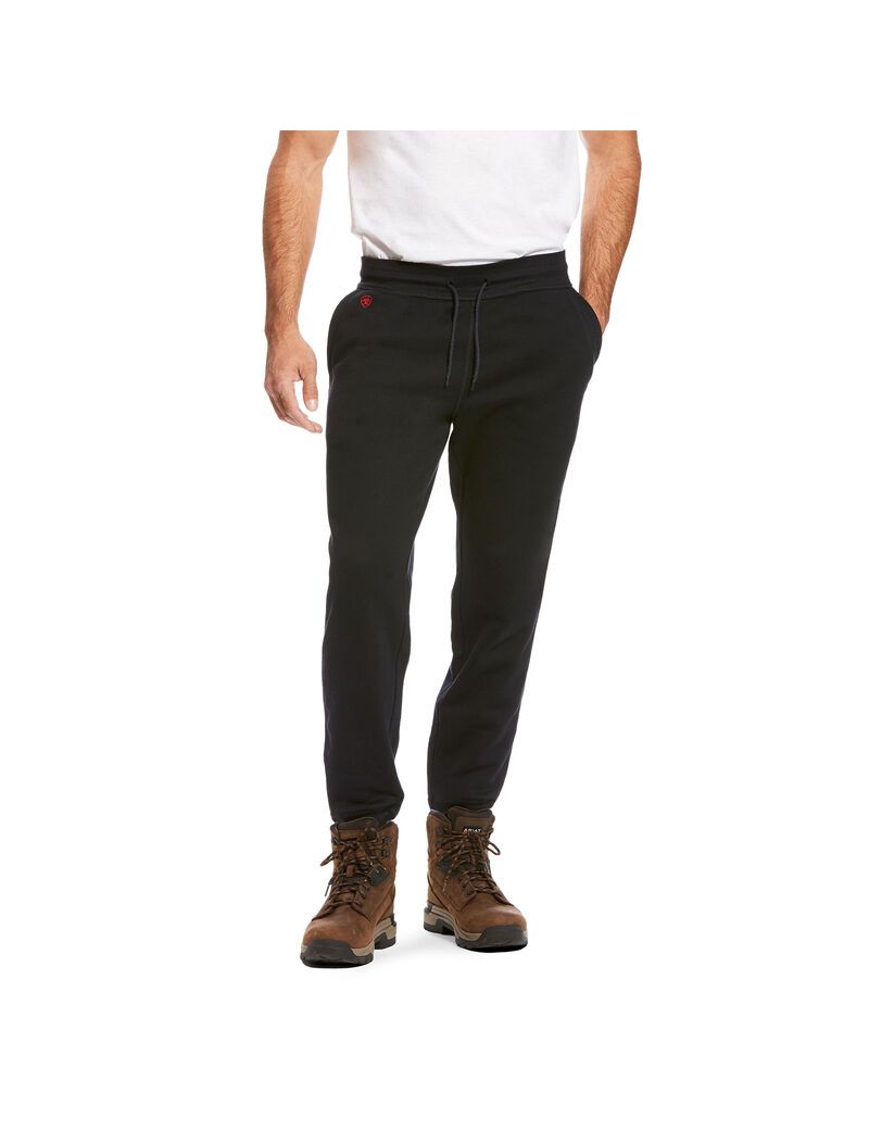 Pantalones Ariat FR Trabajo Sweatpants Hombre Negras | QZFK85790