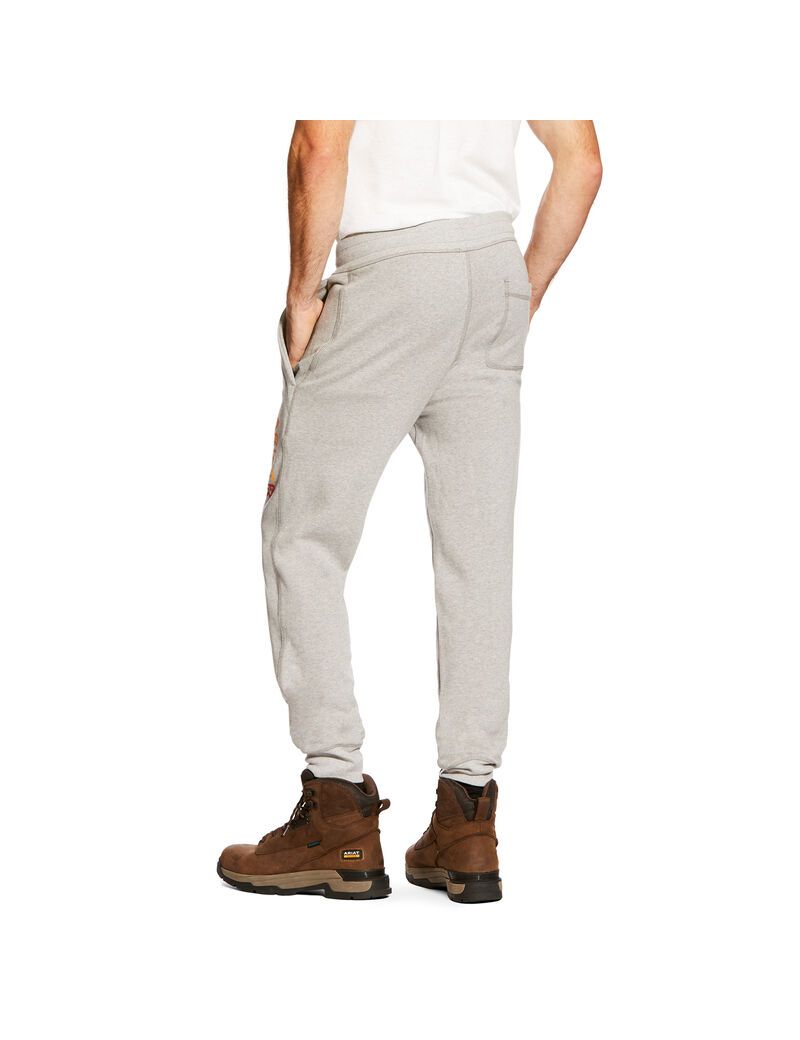 Pantalones Ariat FR Trabajo Sweatpants Hombre Gris | YOBD13974