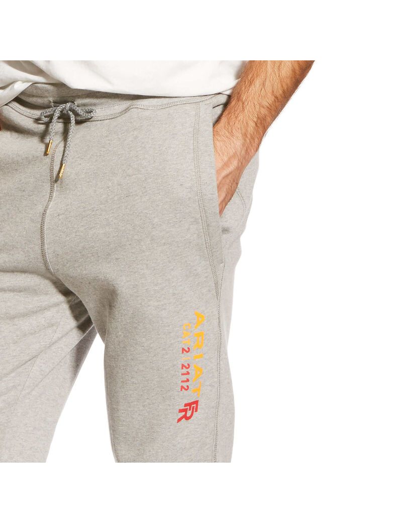 Pantalones Ariat FR Trabajo Sweatpants Hombre Gris | YOBD13974