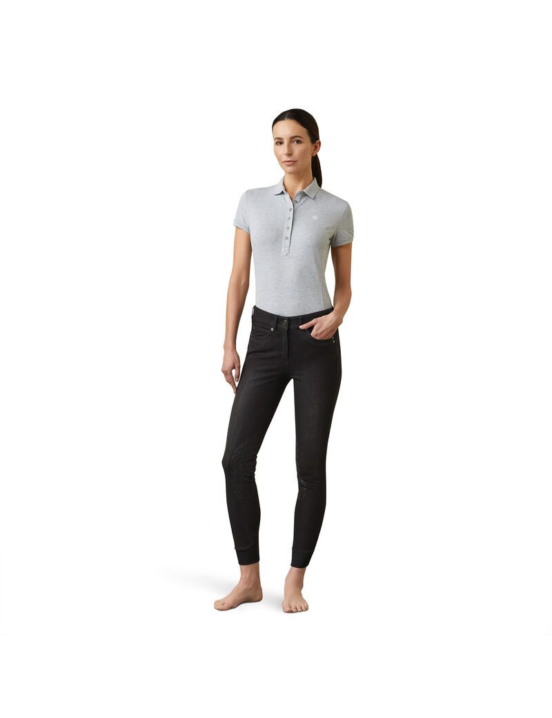 Pantalones Ariat Halo B Denim Knee Patch Breech Mujer Negras | PXFV37614