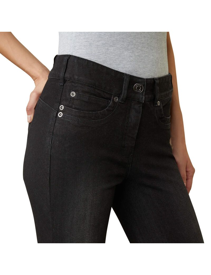 Pantalones Ariat Halo B Denim Knee Patch Breech Mujer Negras | PXFV37614