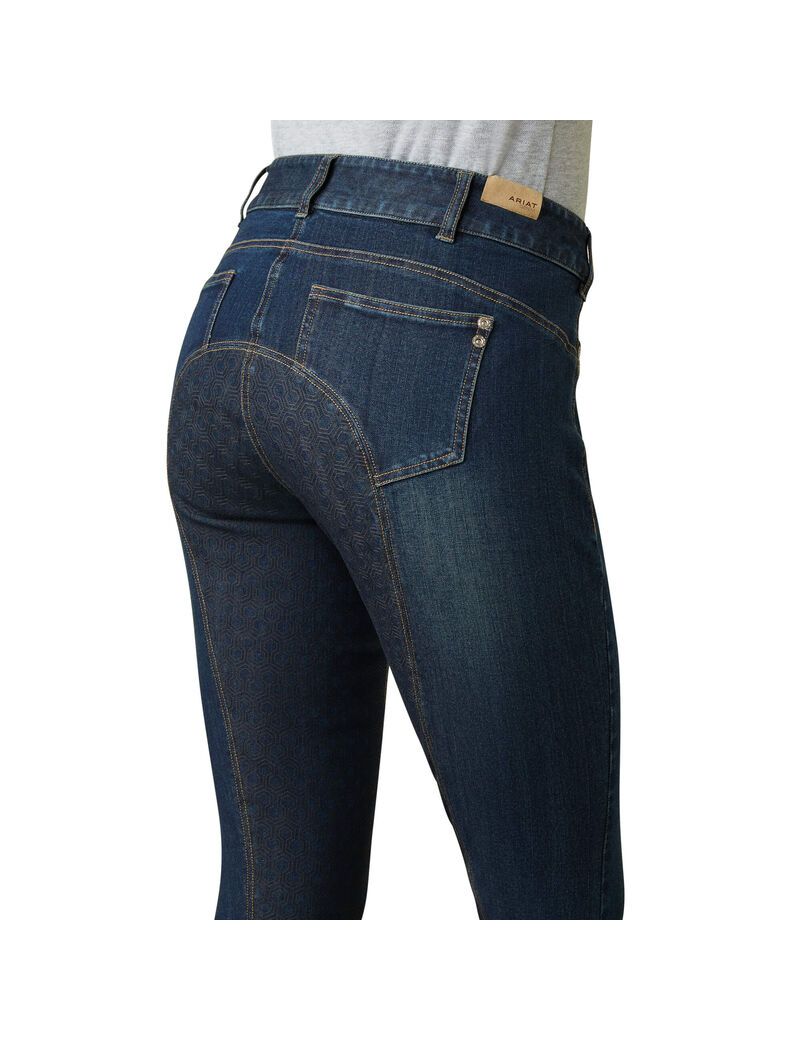 Pantalones Ariat Halo Denim Full Seat Breech Mujer Azules | WKOC56432