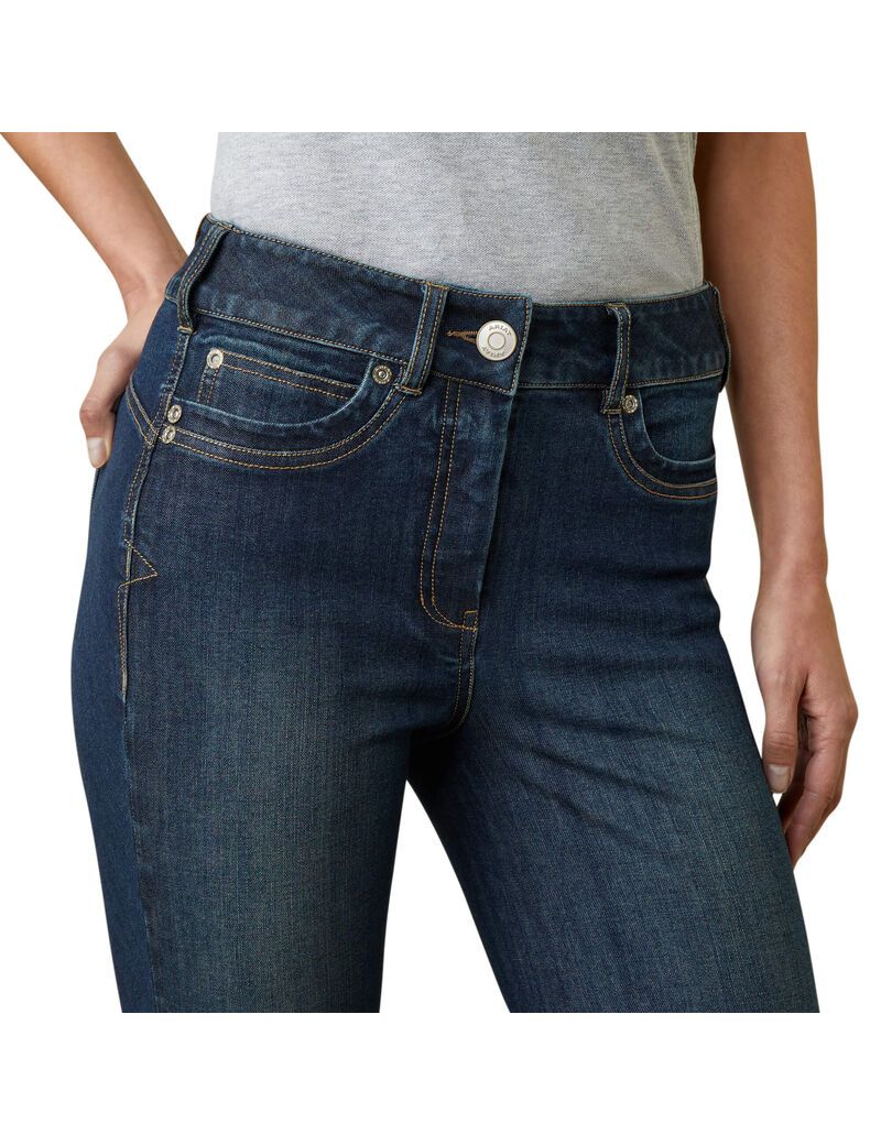 Pantalones Ariat Halo Denim Knee Patch Breech Mujer Azules | GINK19482